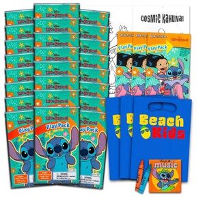 Lilo & Stitch Party Favors Bundle – Tattoos, Lollipops, & Mini Play Packs
